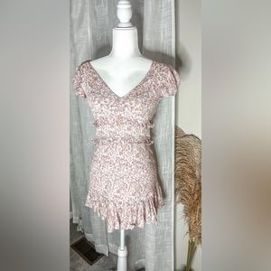 🌸Olivaceous Pink Floral Ruffle Dress 🌸